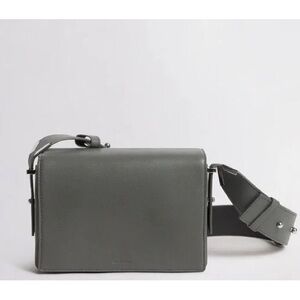 All Saints Olive Green Leather Crossbody Bag